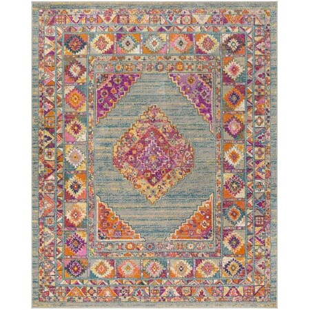 Safavieh 8 x 10 ft. Madison Power Loomed Large Rectangle Area Rug Light Grey & Fuchsia MAD133G-8